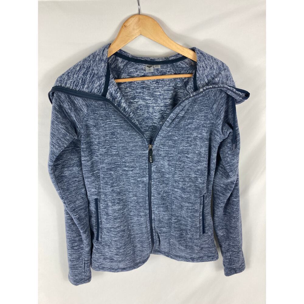 Roxy Blue Fleece Zip Sweater Size Small